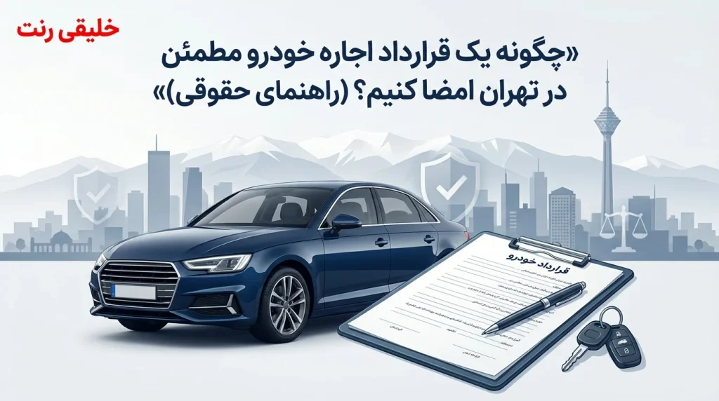چگونه یک قرارداد اجاره خودرو مطمئن در تهران امضا کنیم؟ (راهنمای حقوقی)